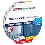 tesa Powerbond MIRROR - Doppelseitiges Montageband zur Fixierung von Spiegeln -...