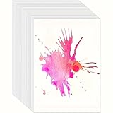 100 Blätter Aquarellpapier A6 300 g/m², Postkarten Blanko Aquarellpapier Weiß...