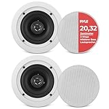 Pyle Deckenlautsprecher, 200W- Einbaulautsprecher, Deckenlautsprecher Bluetooth,...