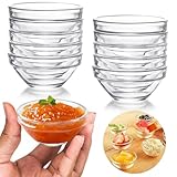 Mispudin Kleine Dipschalen Ø 7,5 cm, 10er-Set 75ml Glasschale für Saucen,...