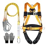 Absturzsicherung Fallschutz Set, Adjustable Waist, Tragkraft 150 kg, 2 Meter...