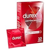 Durex Gefühlsecht Ultra Kondome – 20% dünnere Kondom-Spitze, befeuchtet,...