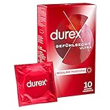 Durex Gefühlsecht Ultra Kondome – 20 % dünnere Kondom-Spitze, befeuchtet,...