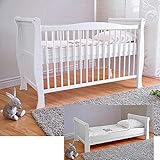 Marsell Baby Gitterbett Babybett Kinderbett mit Aloe Vera Schaumstoffmatratze...