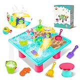 VATOS Sand Wasserspieltisch fur Kleinkinder 3-5, 4 IN 1 Wassertisch Strandtisch...