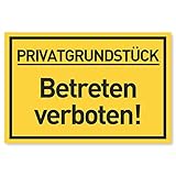 Privatgrundstück Betreten verboten Schild (30x20 cm Kunststoff) - Zutritt...