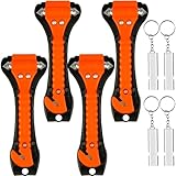 benlidoner 4 Stück Notfallhammer Auto Nothammer mit Gurtschneider 2 in 1...