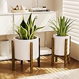 Bamworld Blumenhocker Outdoor Blumenständer Bambus Pflanzenhocker Indoor...