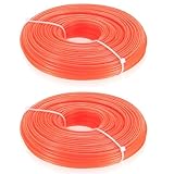 2 Rollen Rasentrimmer Faden 2,0 mm x 50m, Rasentrimmerfaden, Mähfaden 2,0mm,...