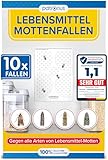 Lebensmittelmotten-Falle [10 Stück Vorteilspack] - Mottenfalle gegen...