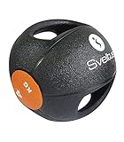 sveltus 884 Médecine Ball 4kg Avec poignées Medizinball, schwarz/orange,...