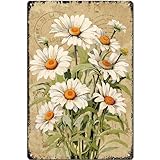 CREATCABIN Blumen Metallblechschild Gartenschilder Vintage Metallposter...