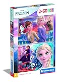 Clementoni 21609 Supercolor Frozen 2 – Puzzle 2 x 60 Teile ab 4 Jahren, buntes...