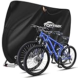 toptrek Fahrradabdeckung für 2 Fahrräder 210D mit Nahtband Oxford-Gewebe...