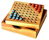 Knobelholz Halma Box for 2 Spieler Strategiespiel China Checker als Rechteck...