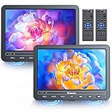 NAVISKAUTO 10,5 Zoll DVD Player Auto 2 Monitore Mit HDMI IN 5000 mAh Akku, Auto...