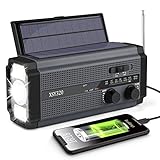 MILFECH Solar Radio, AM/FM Kurbelradio Tragbar Notfallradio mit 5000mAh...