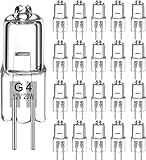 Jewan G4 Halogenlampen（20 Stück） Halogen Leuchtmittel 12v 20w 280lm 2800k...