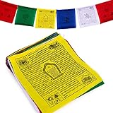 Große tibetische Gebetsfahnen - 25,4 x 30,5 cm traditionell handbedruckt |...