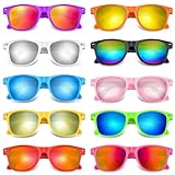 Morcheiong 10 Stück Neon-Party-Sonnenbrille, Unisex, Retro-Stil, Partyzubehör,...