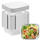 SENENQU 100er-Set Grill Aluschalen mit Deckel – Aluminiumfolie Backformen für...