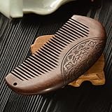 MINGZE Holzkamm Haarkamm, natürliches antistatisches Sandelholz hölzernes Haar...