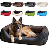 CopcoPet Hundebett Rocco Schwarz/Braun 90 x 70 cm – Wendebett aus...