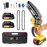 Mini Kettensäge mit Akku, JINDUN, 6 Zoll Elektrische Tragbar Mit Zwei Stück &...