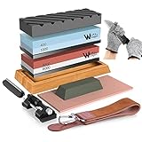 Abziehsteine Schleifstein Set für Messer – Wucgea Professionell Wetzstein...