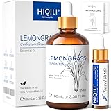 HIQILI 100ml Zitronengras Öl, 100% Naturrein Lemongrass Ätherisches Öl für...