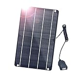 FlexSolar Solar Ladegerät USB 6W 5V Hochleistungs-monokristallines Modul,...