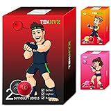 TEKXYZ Boxen Reflexball (BR), 2 Verschiedene Boxbälle mit Kopfband, perfekt...