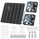Mucek Solar Ventilator, 15W Solarpanel Ventilator Solarbetrieben, Solar Dual...