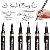 Hoiny Kalligraphie-Stift, 6 Stück Kalligraphie-Kugelschreiber, Schwarzer...