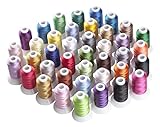 Simthread 40 Farben Polyester Maschinen Stickgarn - 550 Yards, für Babylock,...