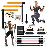 Hommie Pilates Bar Kit mit Widerstandsbänder für Frauen und Mann, 3 Stück...
