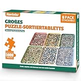 Nariolar 43.0 * 30.5CM Stapelbare Puzzle-Sortierer, 6er-Pack Sortierschalen zum...