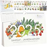 OwnGrown Saatgut Kalender 2024 Wandkalender A4 - Gartenkalender mit 24 Sorten...