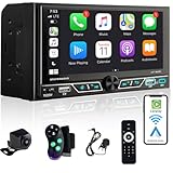 Alondy Autoradio 2Din mit 6.8 Zoll Bildschirm, Kompatibel mit [Wireless] Apple...