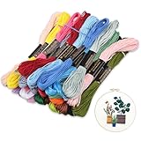 24 Farben je 8 Meter,Multifarben Embroidery Floss,Stickgarn Set,Stickgarn...