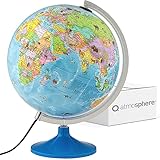 Q atmosphere® Solid Scout 30 - Kinder-Globus - beleuchteter 30cm Globus mit...