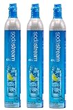 Sodastream 60 Liter Carbonator Set of Three Spare Replacement Cylinders for Soda...