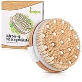 lampox Körperbürste für trockene Haut, Massagebürste, Naturborsten,...