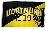 Fahne Flagge Dortmund 1909 Wappen Adler 90 x 150 cm