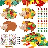 Igel Bastelset Kinder, Basteln Herbst, 8 Sets Kreativsets zum Basteln,...