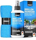 PRINOX® Brillenreiniger Set 250ml mit Mikrofaser Brillenputztuch - Brillen...