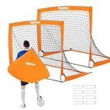 2er Set Fußballtor, Fußballtor Kinder Set, Pop up Soccer Goals Faltbares...
