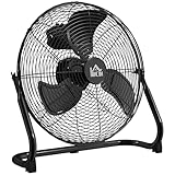 HOMCOM Tischventilator Elektrischer Ventilator mit 3 Geschwindigkeitsstufen, um...