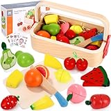 Birshe Holzspielzeug Essen für Kinder Küche, Küchenspielzeug, Schneiden von...