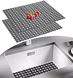2er-Set Spülbeckenmatte 30 * 40 cm Zuschneidbare Abtropfmatte, Multifunktionale...